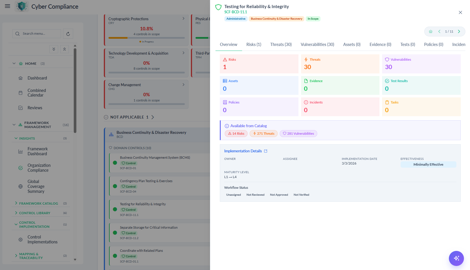 Cross-framework mapping explorer